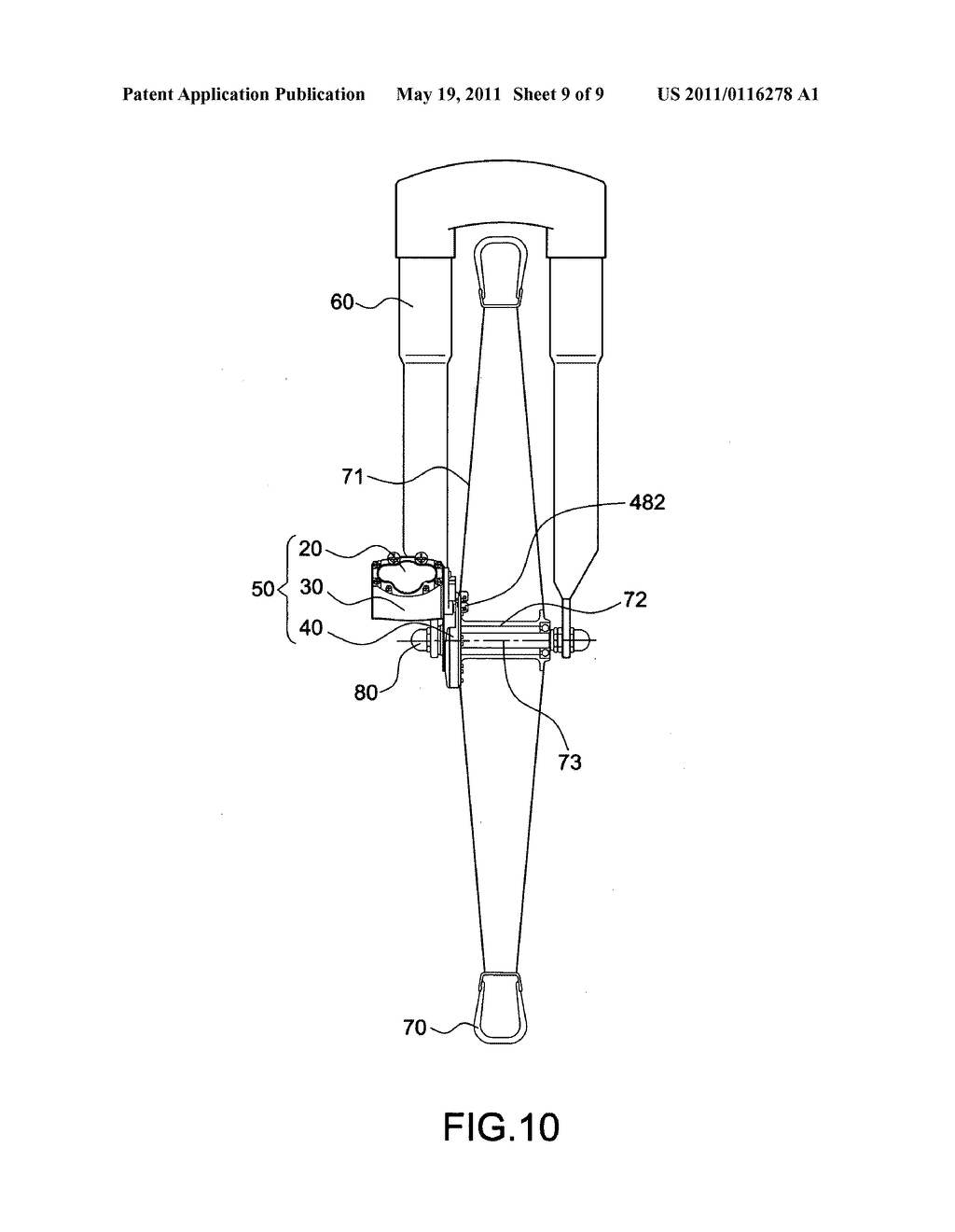 Combined device for power generation and illumination mounted on the wheel axle of a bicycle - diagram, schematic, and image 10