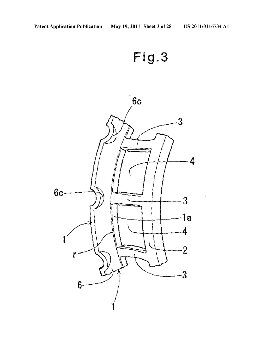 PUNCHED RETAINER, SELF-ALIGNING ROLLER BEARING, AND METHOD OF MANUFACTURING PUNCHED RETAINER - diagram, schematic, and image 04