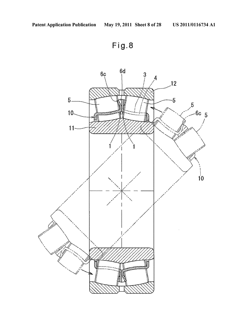 PUNCHED RETAINER, SELF-ALIGNING ROLLER BEARING, AND METHOD OF MANUFACTURING PUNCHED RETAINER - diagram, schematic, and image 09