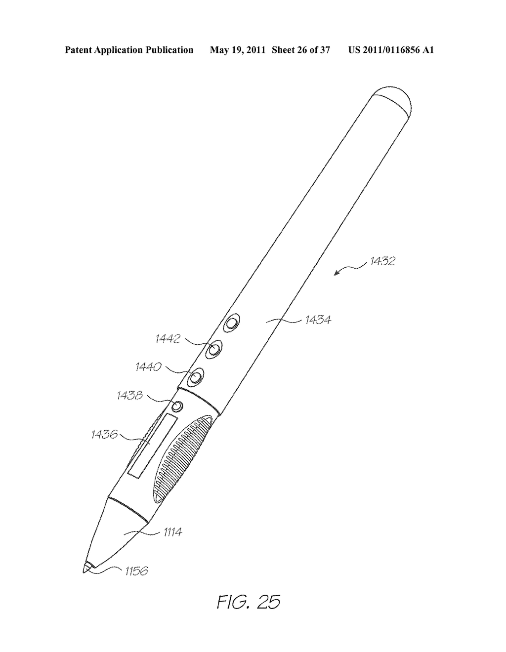 PRINTING DEVICE HAVING RETRACTABLE NIB ACTUATED PRINTER - diagram, schematic, and image 27