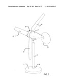 MINIATURE WIND TURBINE HAVING VARIABLE BLADE PITCH diagram and image