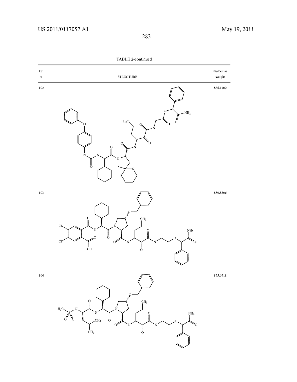 NOVEL PEPTIDES AS NS3-SERINE PROTEASE INHIBITORS OF HEPATITIS C VIRUS - diagram, schematic, and image 284