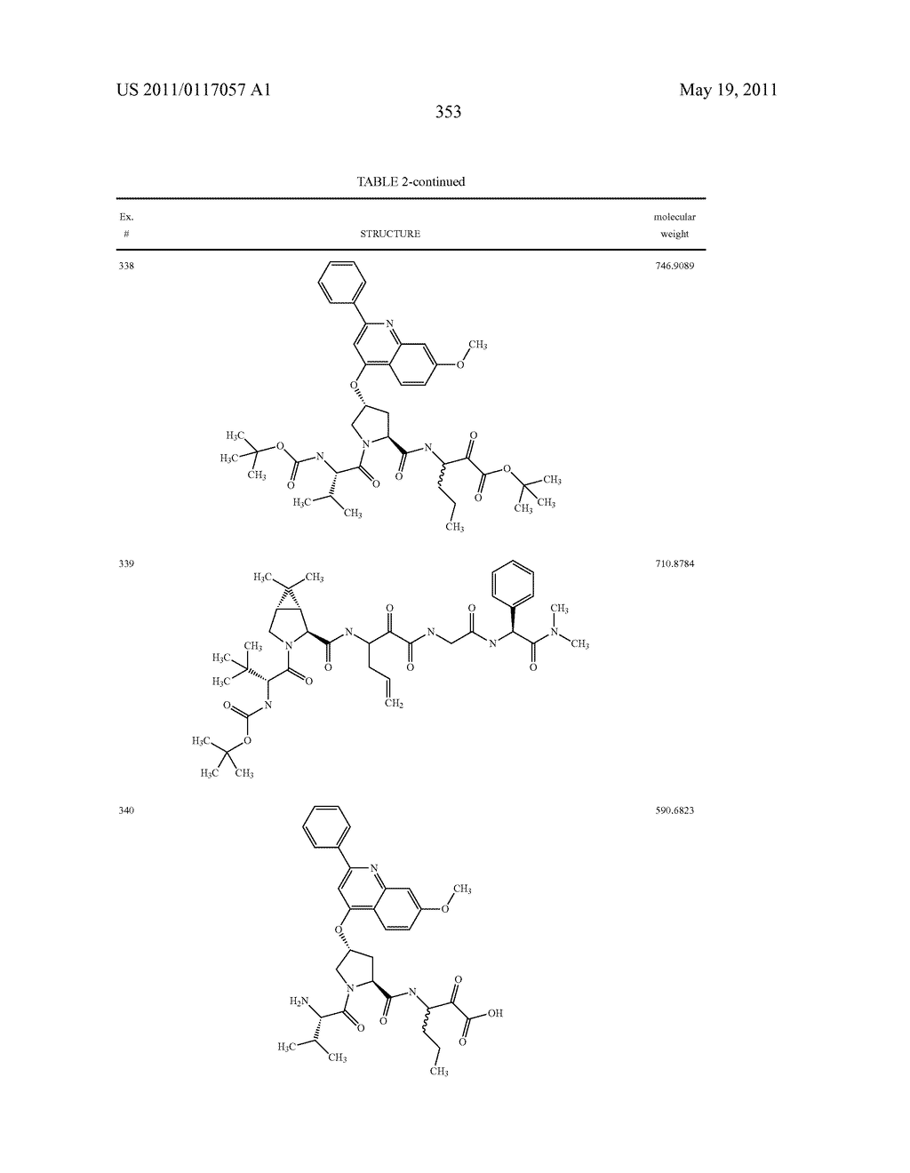 NOVEL PEPTIDES AS NS3-SERINE PROTEASE INHIBITORS OF HEPATITIS C VIRUS - diagram, schematic, and image 354