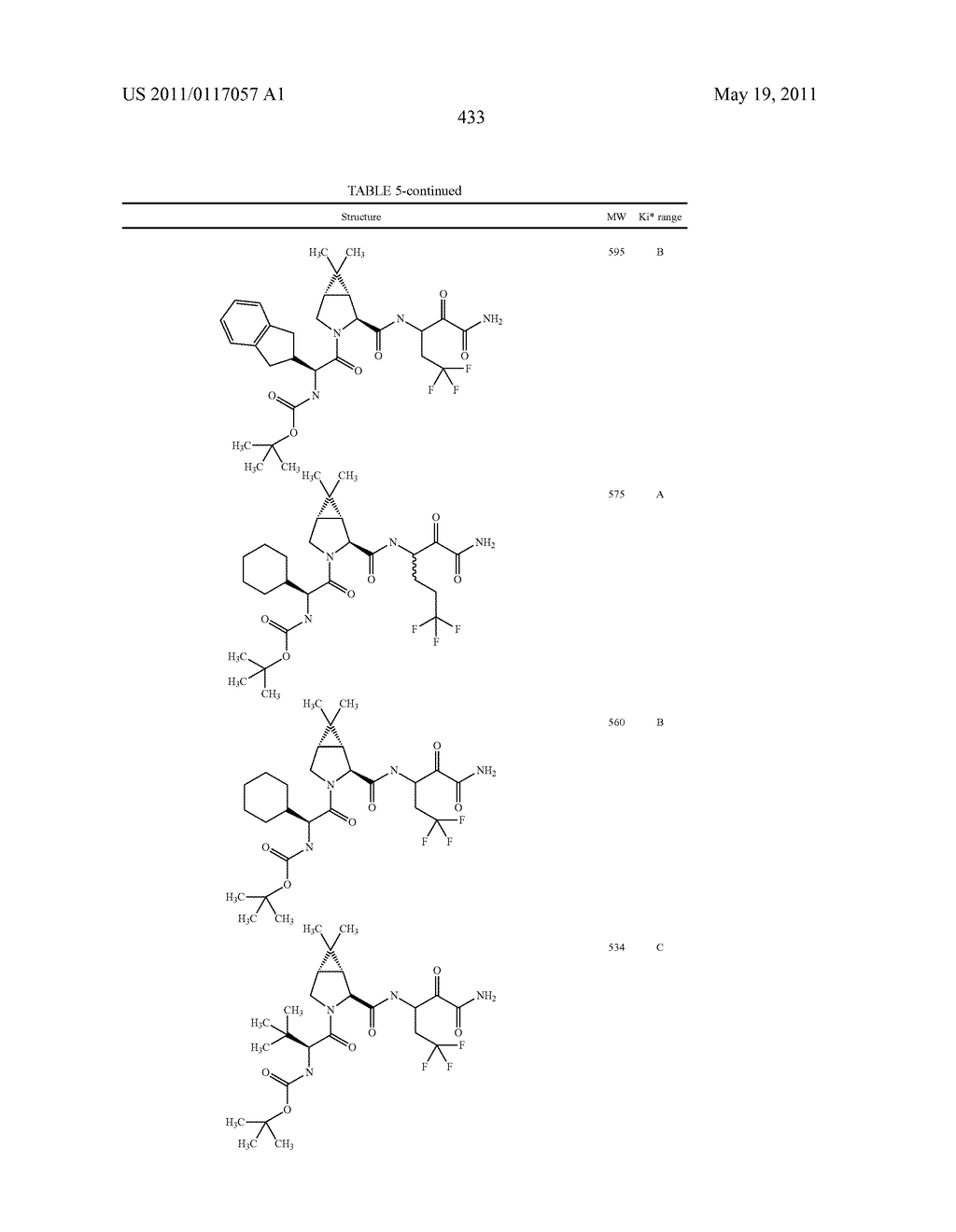 NOVEL PEPTIDES AS NS3-SERINE PROTEASE INHIBITORS OF HEPATITIS C VIRUS - diagram, schematic, and image 434