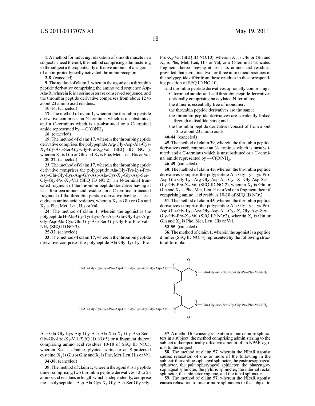 THROMBIN DERIVED PEPTIDES FOR SMOOTH MUSCLE RELAXATION - diagram, schematic, and image 20