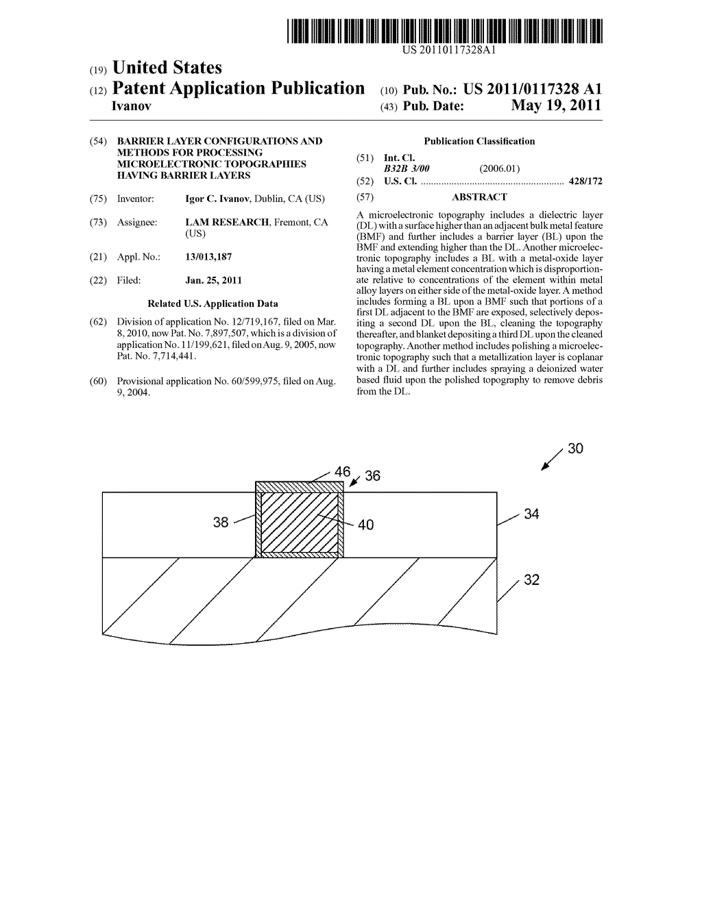 Barrier Layer Configurations and Methods for Processing Microelectronic Topographies Having Barrier Layers - diagram, schematic, and image 01