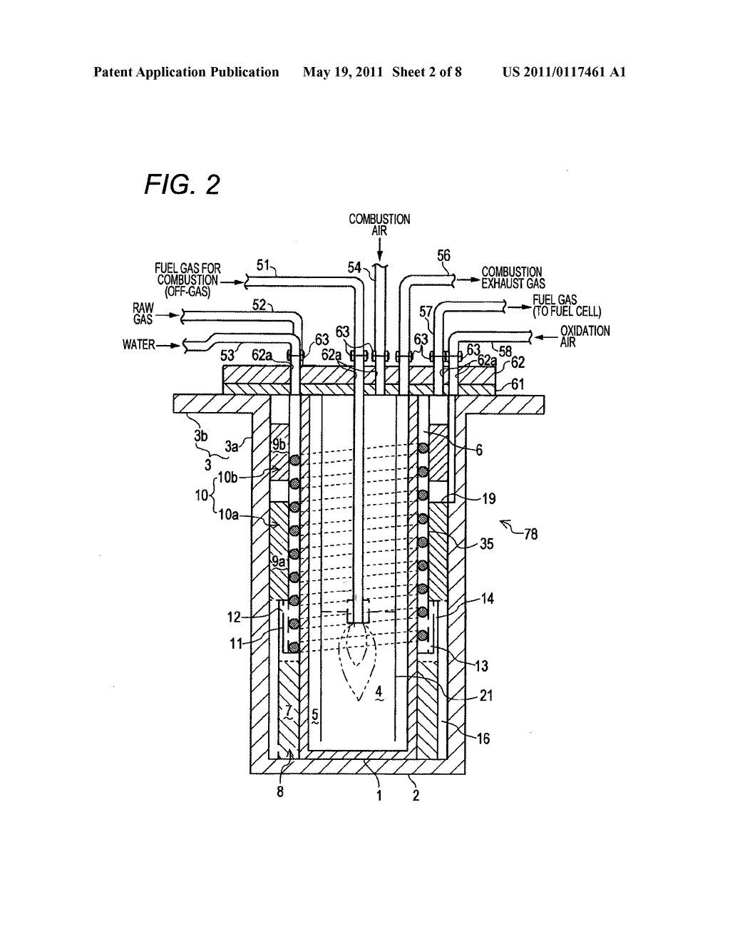 HYDROGEN GENERATION DEVICE AND FUEL CELL SYSTEM PROVIDED THEREWITH - diagram, schematic, and image 03