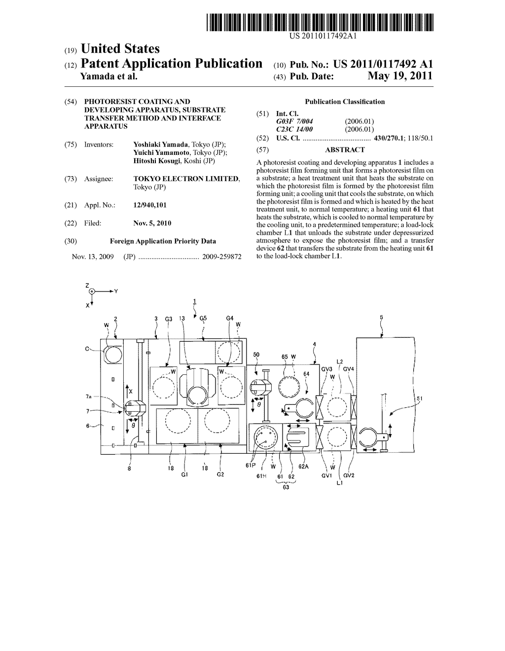 PHOTORESIST COATING AND DEVELOPING APPARATUS, SUBSTRATE TRANSFER METHOD AND INTERFACE APPARATUS - diagram, schematic, and image 01