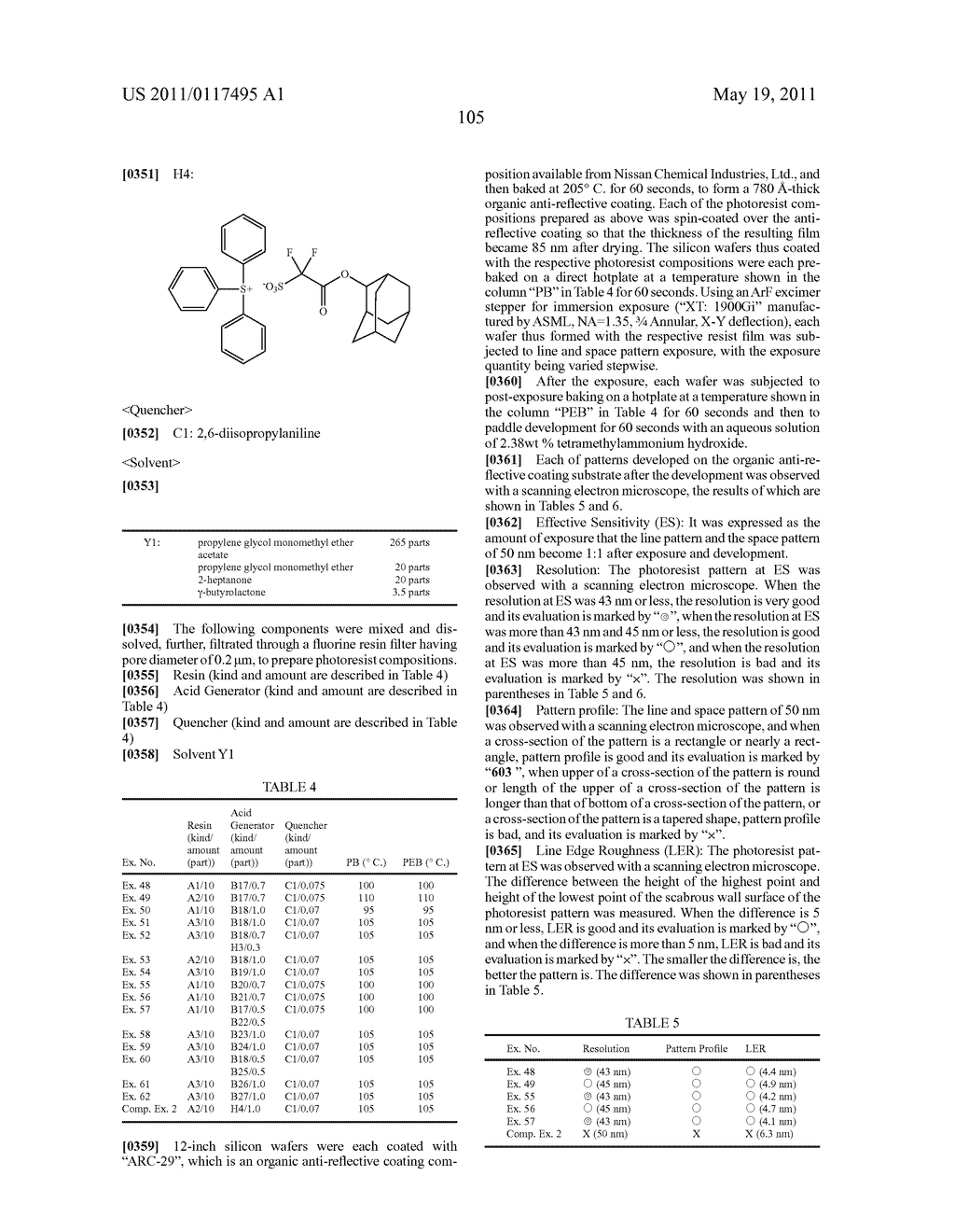 SALT AND PHOTORESIST COMPOSITION CONTAINING THE SAME - diagram, schematic, and image 106