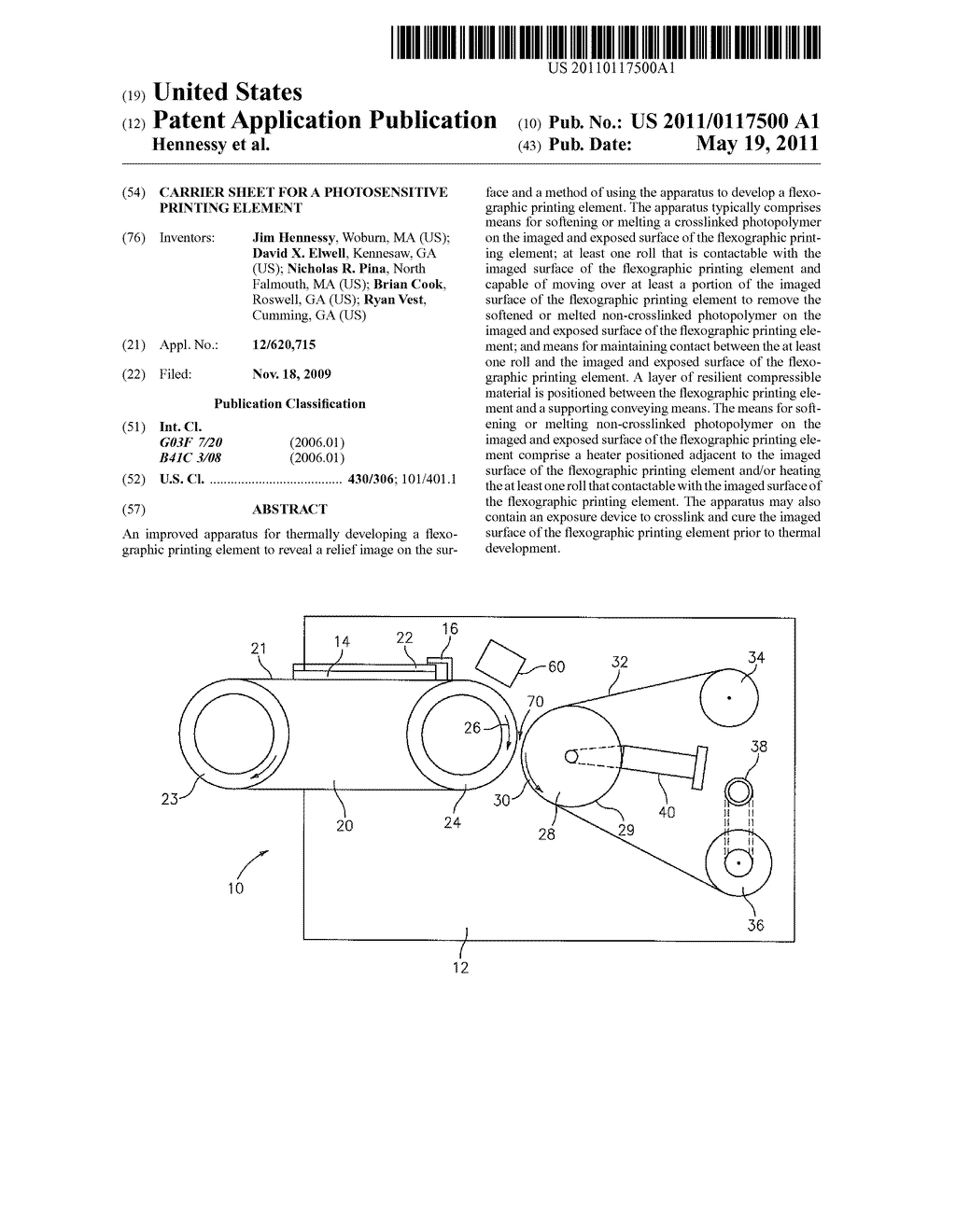 Carrier Sheet for a Photosensitive Printing Element - diagram, schematic, and image 01