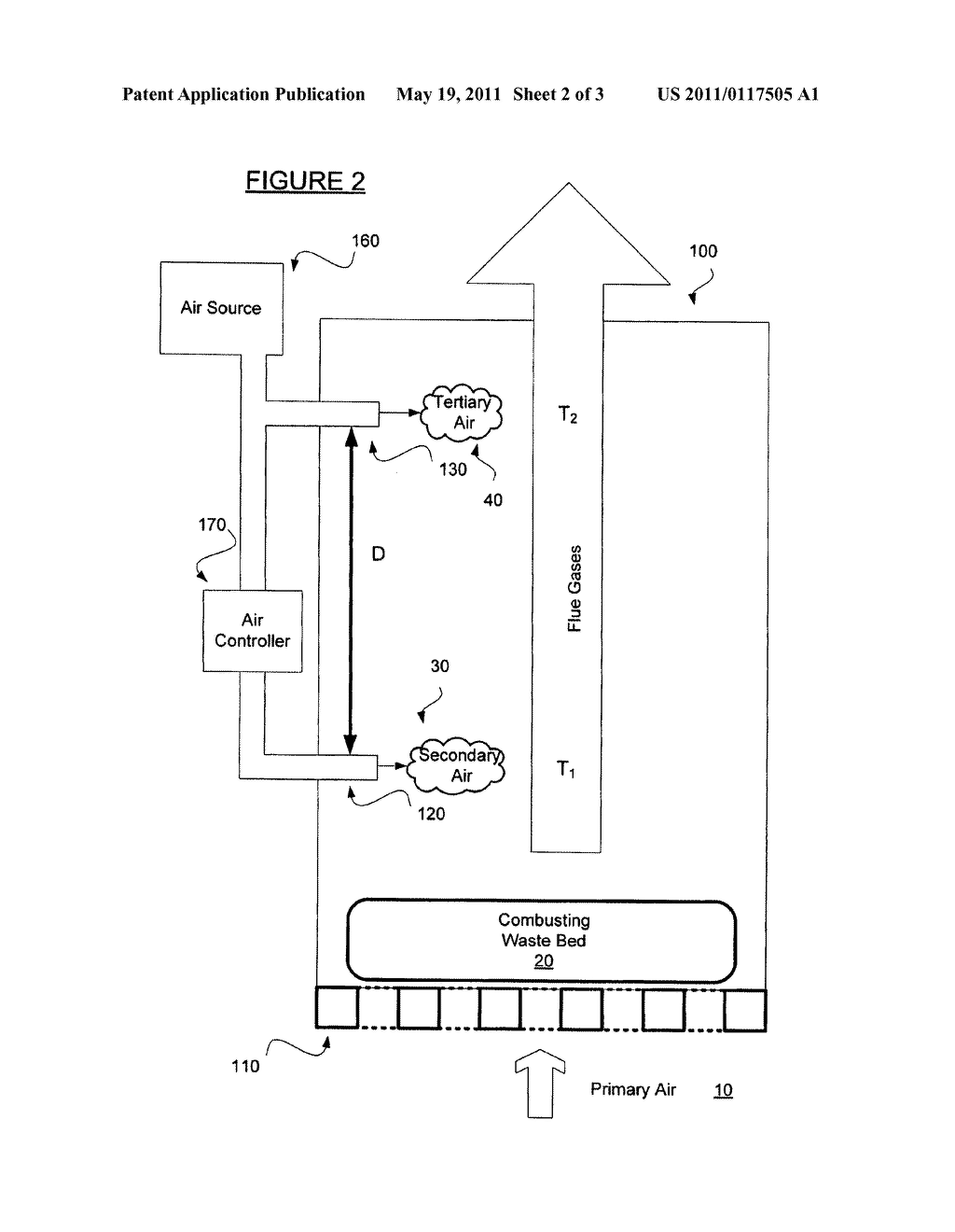 TERTIARY AIR ADDITION TO SOLID WASTE-FIRED FURNACES FOR NOX CONTROL - diagram, schematic, and image 03