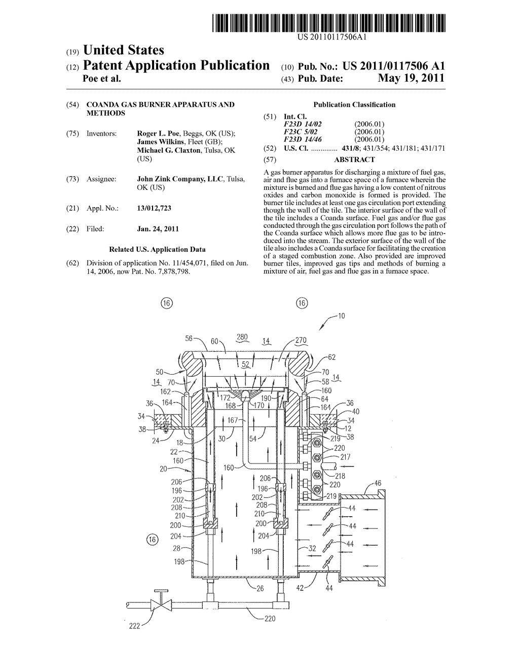 Coanda Gas Burner Apparatus and Methods - diagram, schematic, and image 01