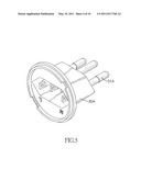 POWER ADAPTER HAVING A REPLACEABLE AND ROTATABLE PLUG diagram and image