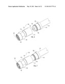 Coaxial Connectors Having Compression Rings that are Pre-Installed at the Front of the Connector and Related Methods of Using Such Connectors diagram and image