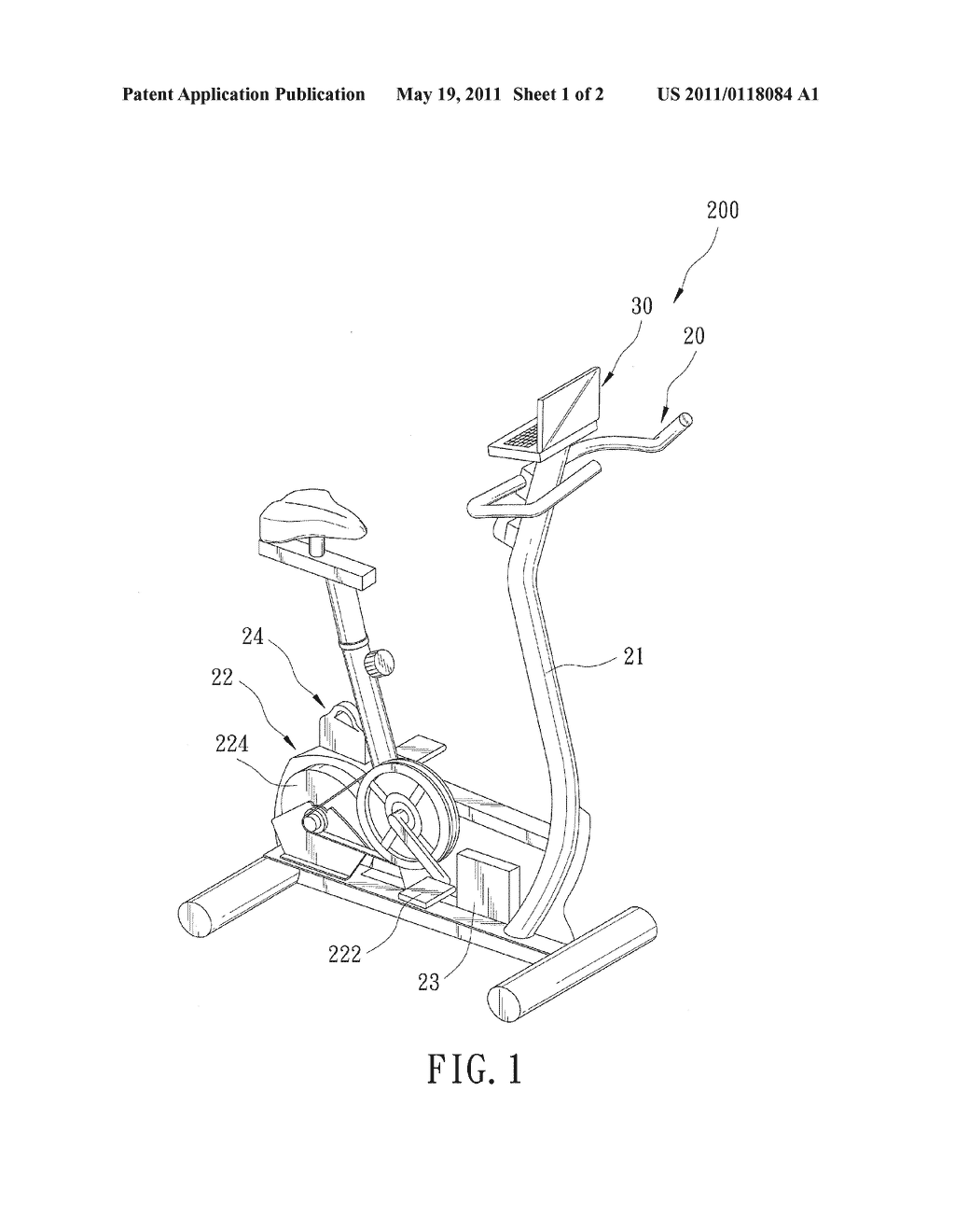 EXERCISE APPARATUS INCLUDING AN EXERCISE MACHINE WITH A CONTROLLER CAPABLE OF COMMUNICATING WITH A MEDIA DEVICE - diagram, schematic, and image 02