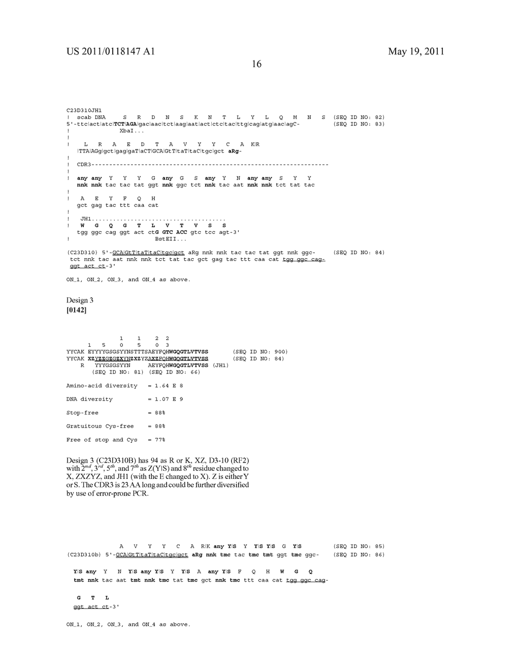 LIBRARIES OF GENETIC PACKAGES COMPRISING NOVEL HC CDR3 DESIGNS - diagram, schematic, and image 17