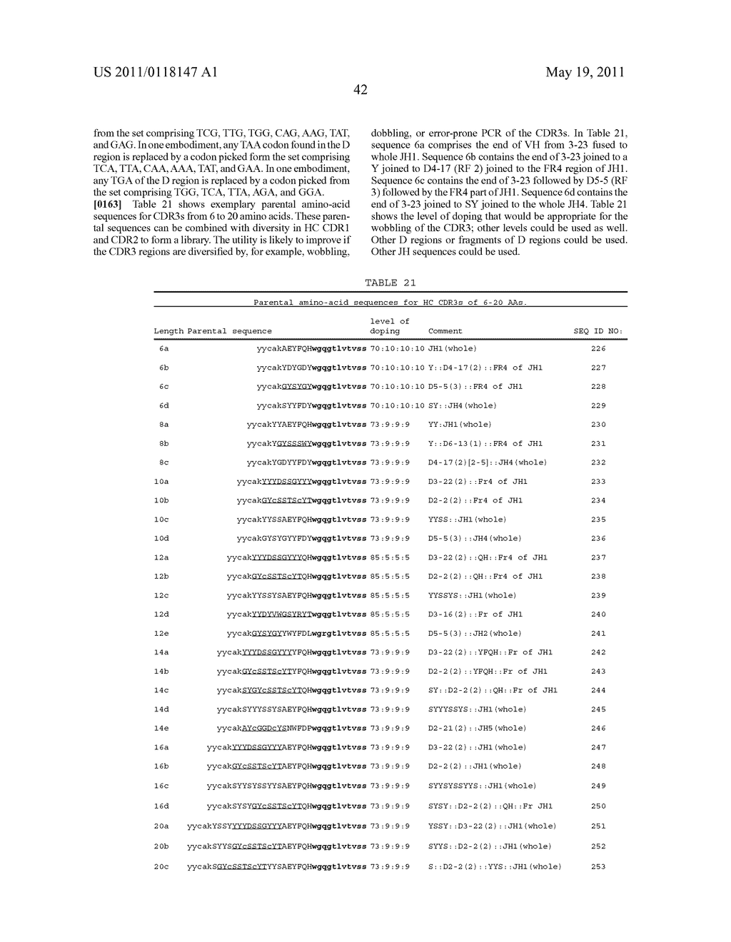 LIBRARIES OF GENETIC PACKAGES COMPRISING NOVEL HC CDR3 DESIGNS - diagram, schematic, and image 43