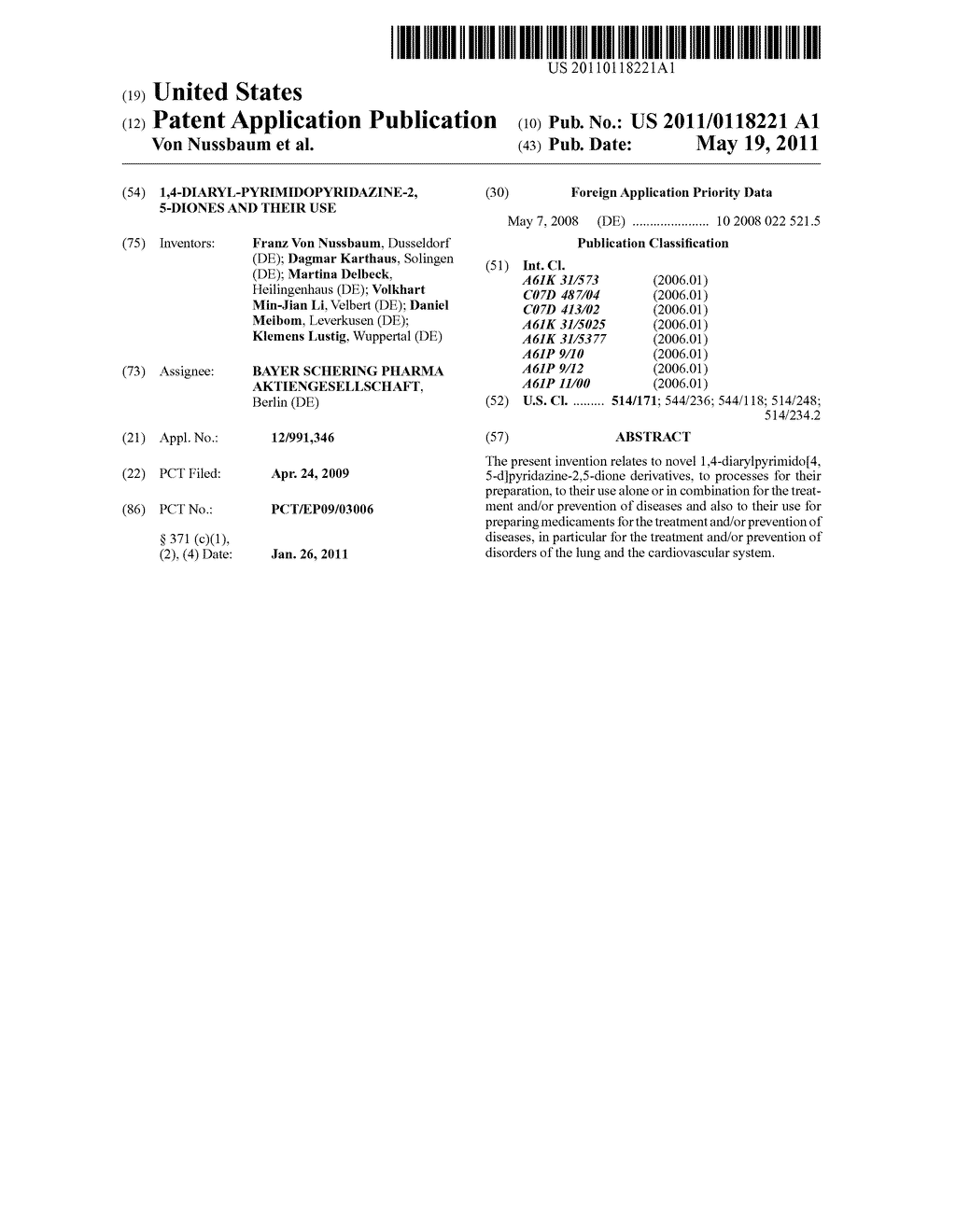 1,4-DIARYL-PYRIMIDOPYRIDAZINE-2,5-DIONES AND THEIR USE - diagram, schematic, and image 01