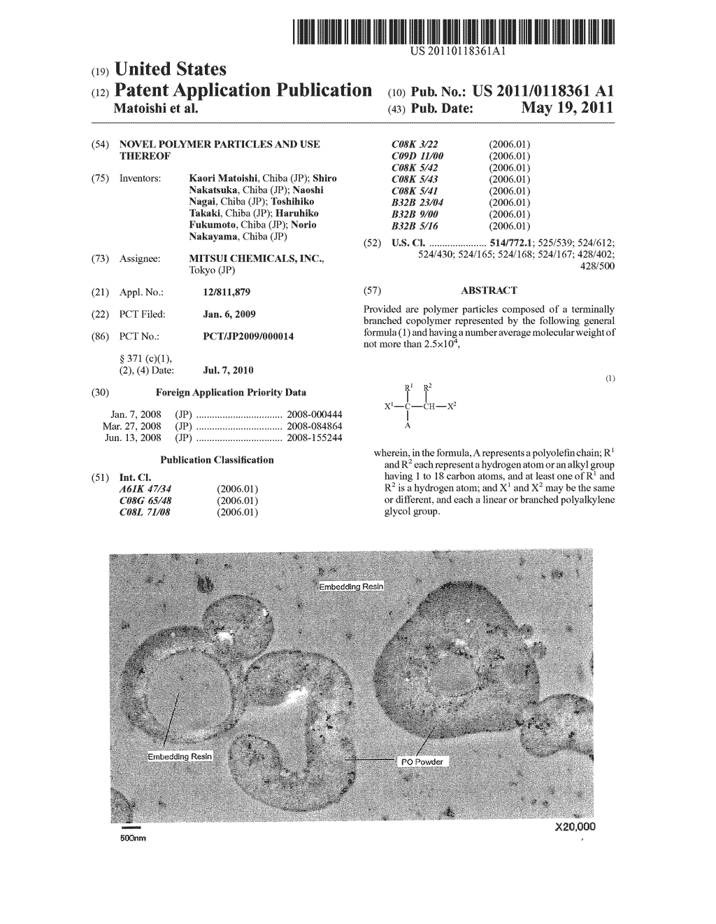 NOVEL POLYMER PARTICLES AND USE THEREOF - diagram, schematic, and image 01