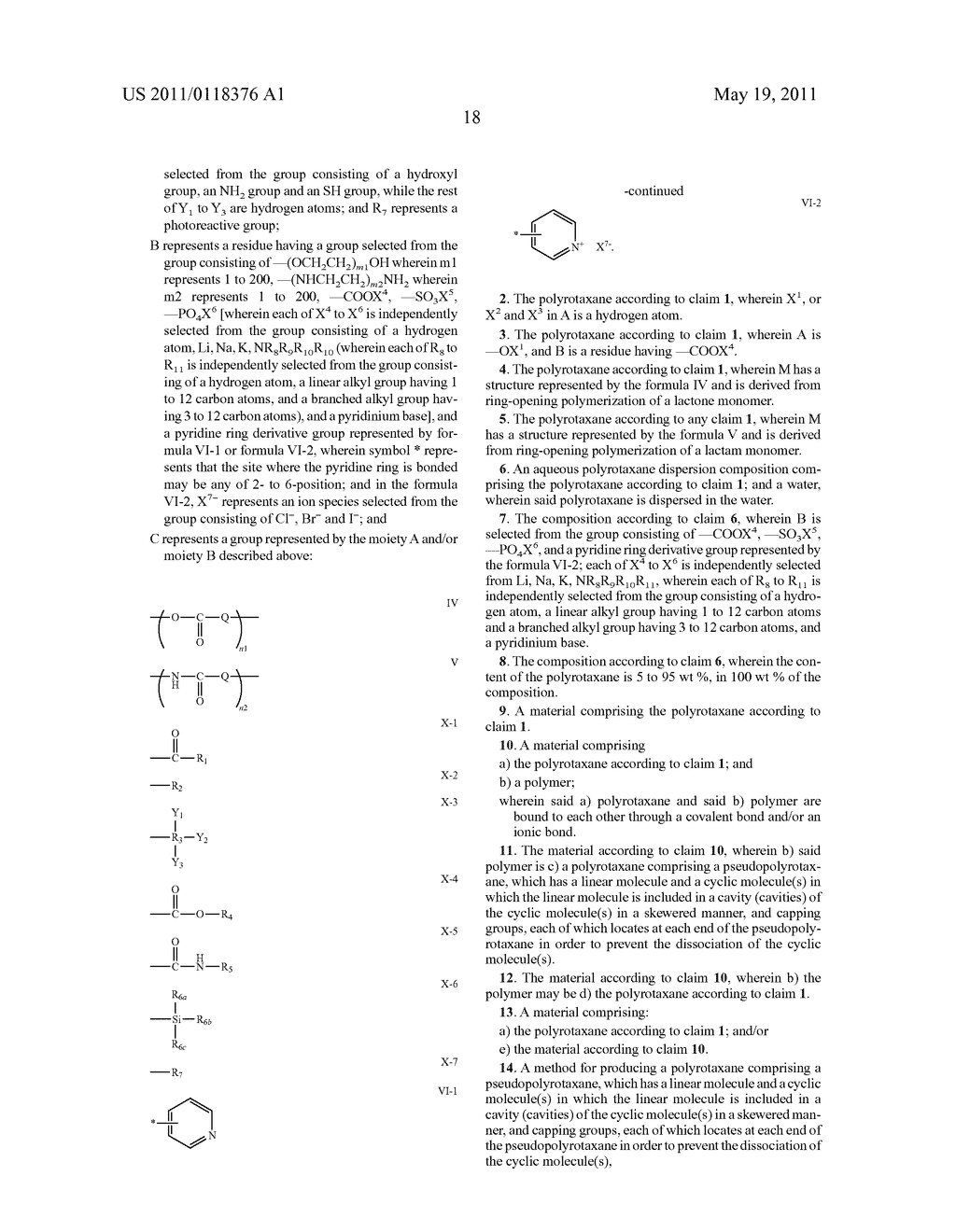 POLYROTAXANE, AQUEOUS POLYROTAXANE DISPERSION COMPOSITION, CROSSLINKED BODY OF POLYROTAXANE AND POLYMER AND METHOD FOR PRODUCING THE SAME - diagram, schematic, and image 20