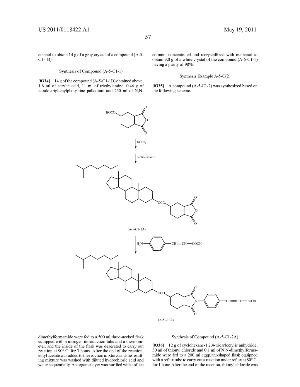 LIQUID CRYSTAL ALIGNING AGENT, METHOD OF PRODUCING A LIQUID CRYSTAL ALIGNMENT FILM AND LIQUID CRYSTAL DISPLAY DEVICE - diagram, schematic, and image 58