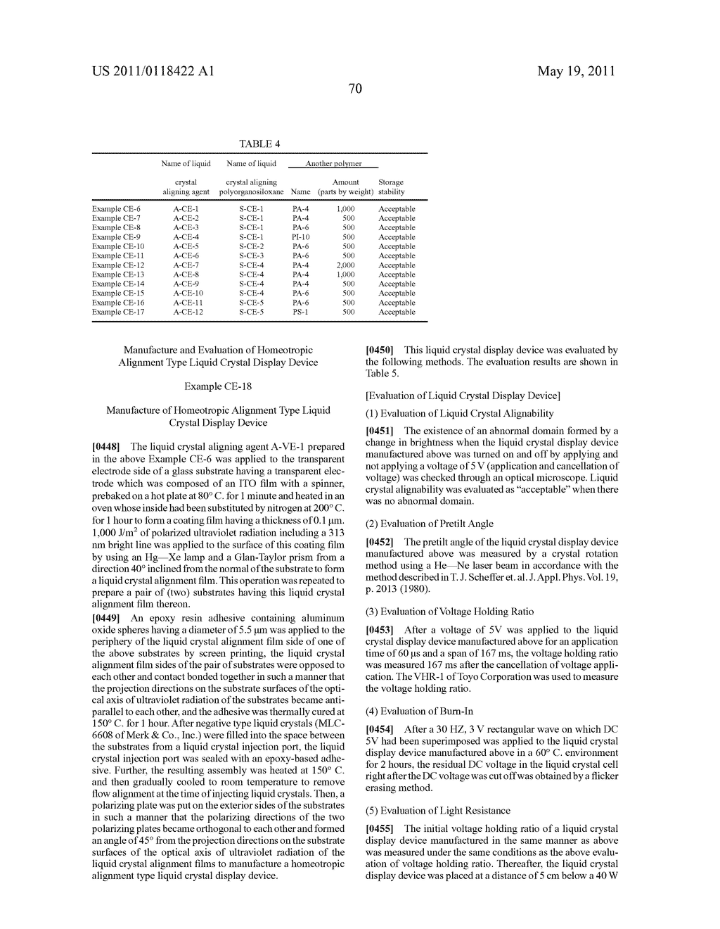 LIQUID CRYSTAL ALIGNING AGENT, METHOD OF PRODUCING A LIQUID CRYSTAL ALIGNMENT FILM AND LIQUID CRYSTAL DISPLAY DEVICE - diagram, schematic, and image 71