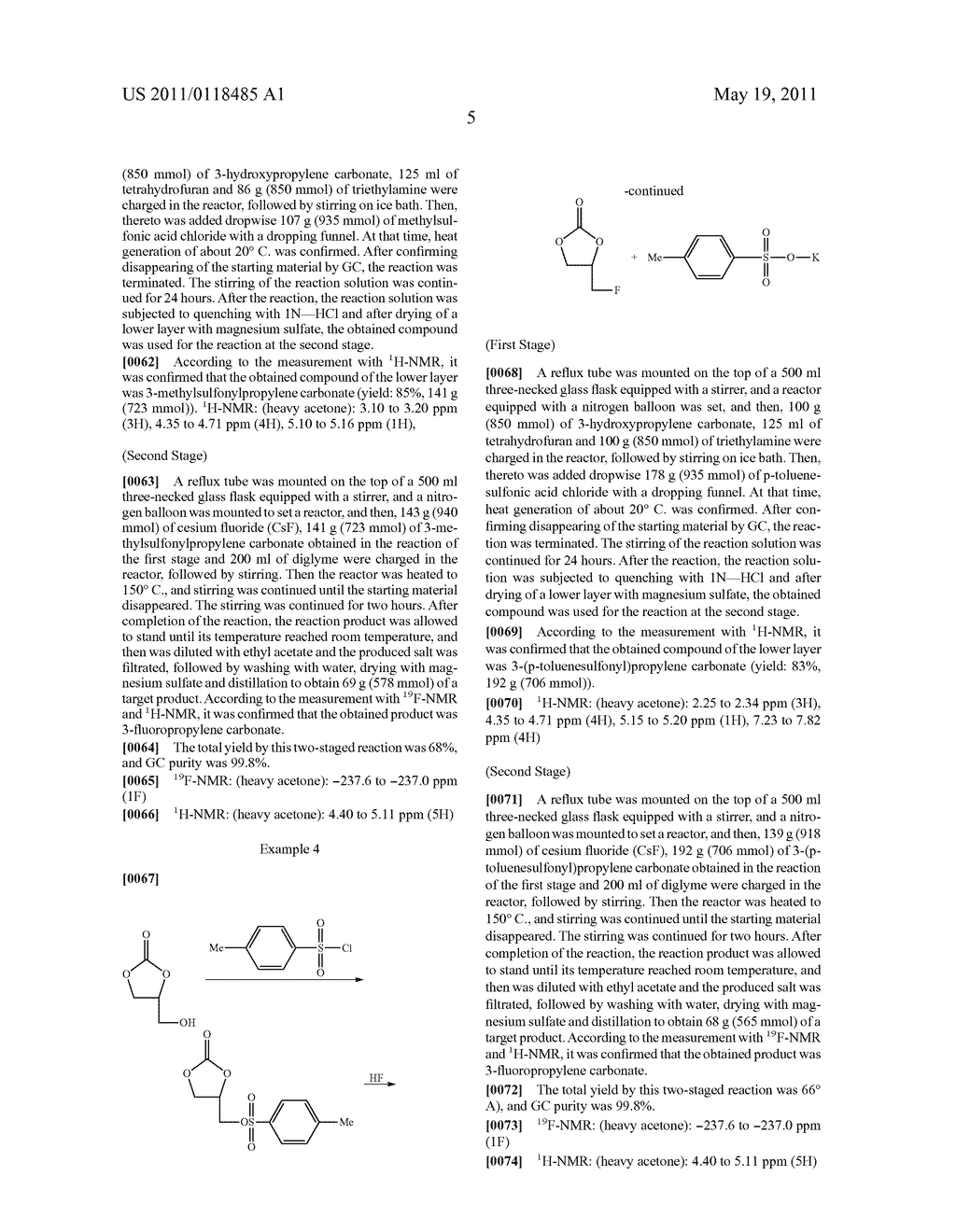 PROCESS FOR PREPARING FLUOROPROPYLENE CARBONATE - diagram, schematic, and image 06