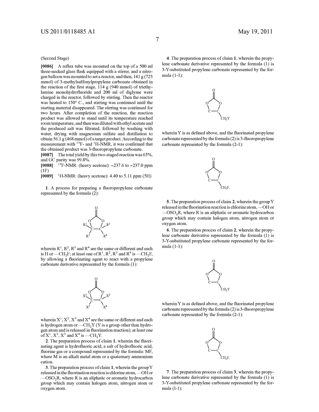 PROCESS FOR PREPARING FLUOROPROPYLENE CARBONATE - diagram, schematic, and image 08