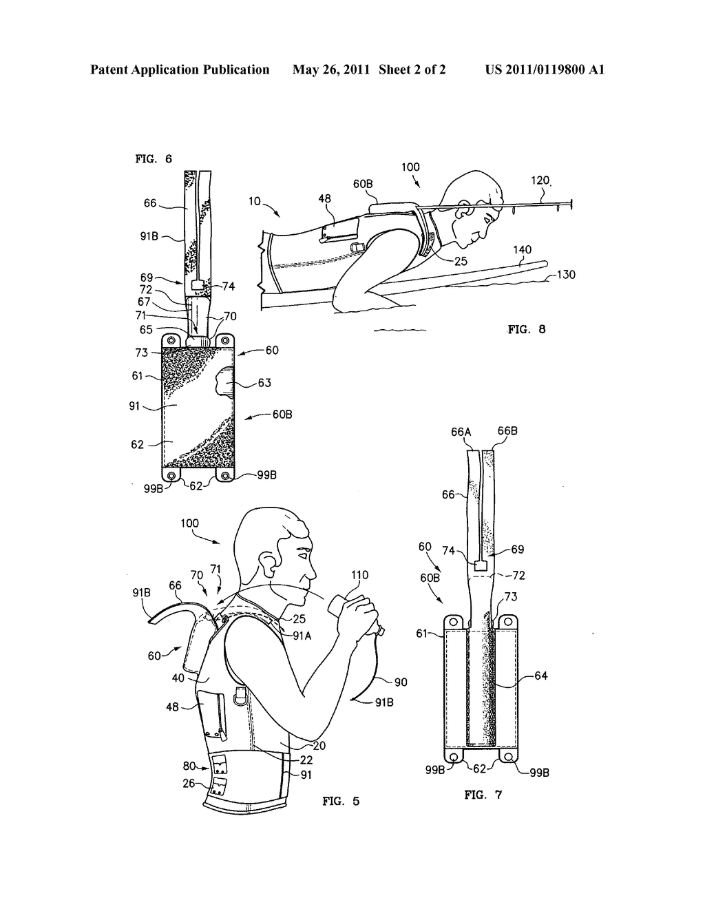 Sports utility garment with angled holder/holster - diagram, schematic, and image 03