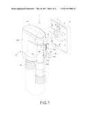 Auxiliary vacuum device for a central vacuum cleaning system diagram and image