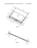 DEVICE FOR CLOSING OFF A WINDOW MADE IN A MOTOR VEHICLE, CORRESPONDING ROOF AND CORRESPONDING VEHICLE diagram and image