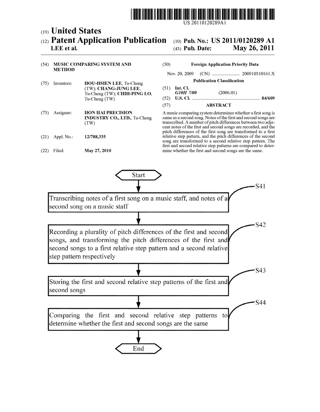 MUSIC COMPARING SYSTEM AND METHOD - diagram, schematic, and image 01