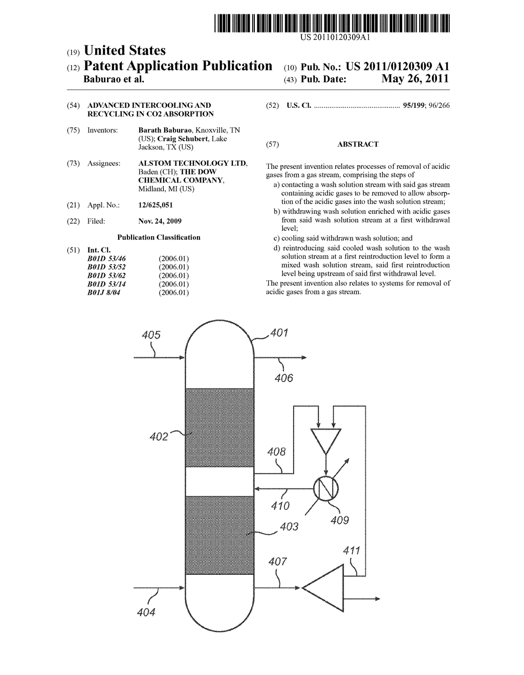 ADVANCED INTERCOOLING AND RECYCLING IN CO2 ABSORPTION - diagram, schematic, and image 01