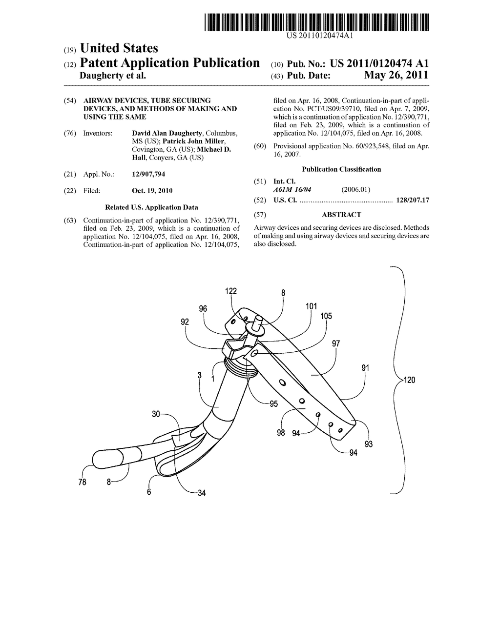 AIRWAY DEVICES, TUBE SECURING DEVICES, AND METHODS OF MAKING AND USING THE SAME - diagram, schematic, and image 01