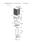 HEAT SINK ASSEMBLY HAVING A FIN ALSO FUNCTIONING AS A SUPPORTING BRACKET diagram and image