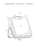 Combination portable computer cooling support and carrying case diagram and image