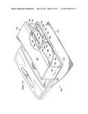 Combination portable computer cooling support and carrying case diagram and image