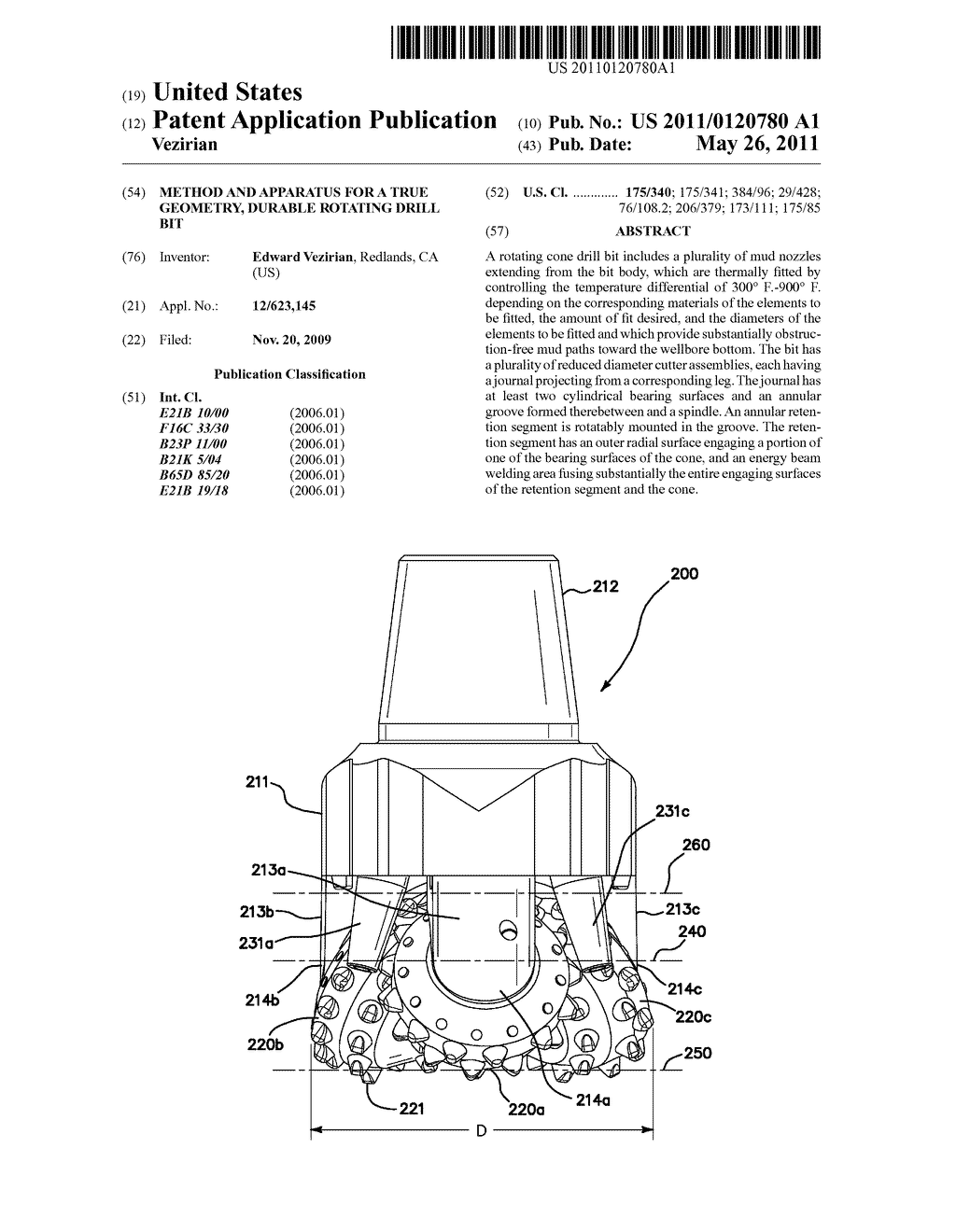 Method and Apparatus for a True Geometry, Durable Rotating Drill Bit - diagram, schematic, and image 01