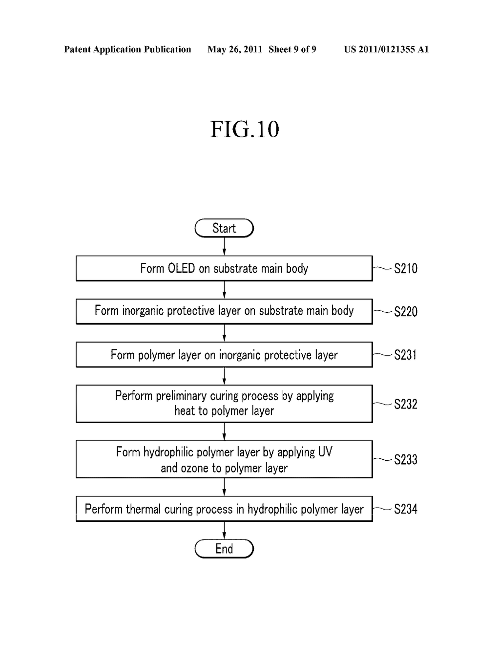 ORGANIC LIGHT EMITTING DIODE DISPLAY AND METHOD OF MANUFACTURING THE SAME - diagram, schematic, and image 10