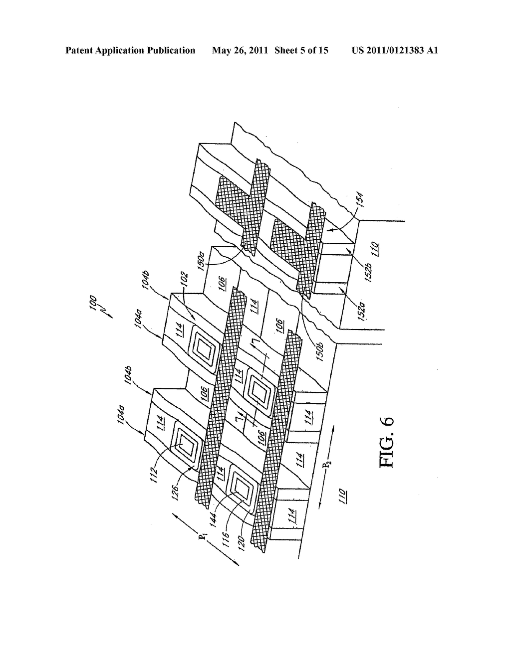 MEMORY ARRAY WITH SURROUNDING GATE ACCESS TRANSISTORS AND CAPACITORS WITH GLOBAL AND STAGGERED LOCAL BIT LINES - diagram, schematic, and image 06