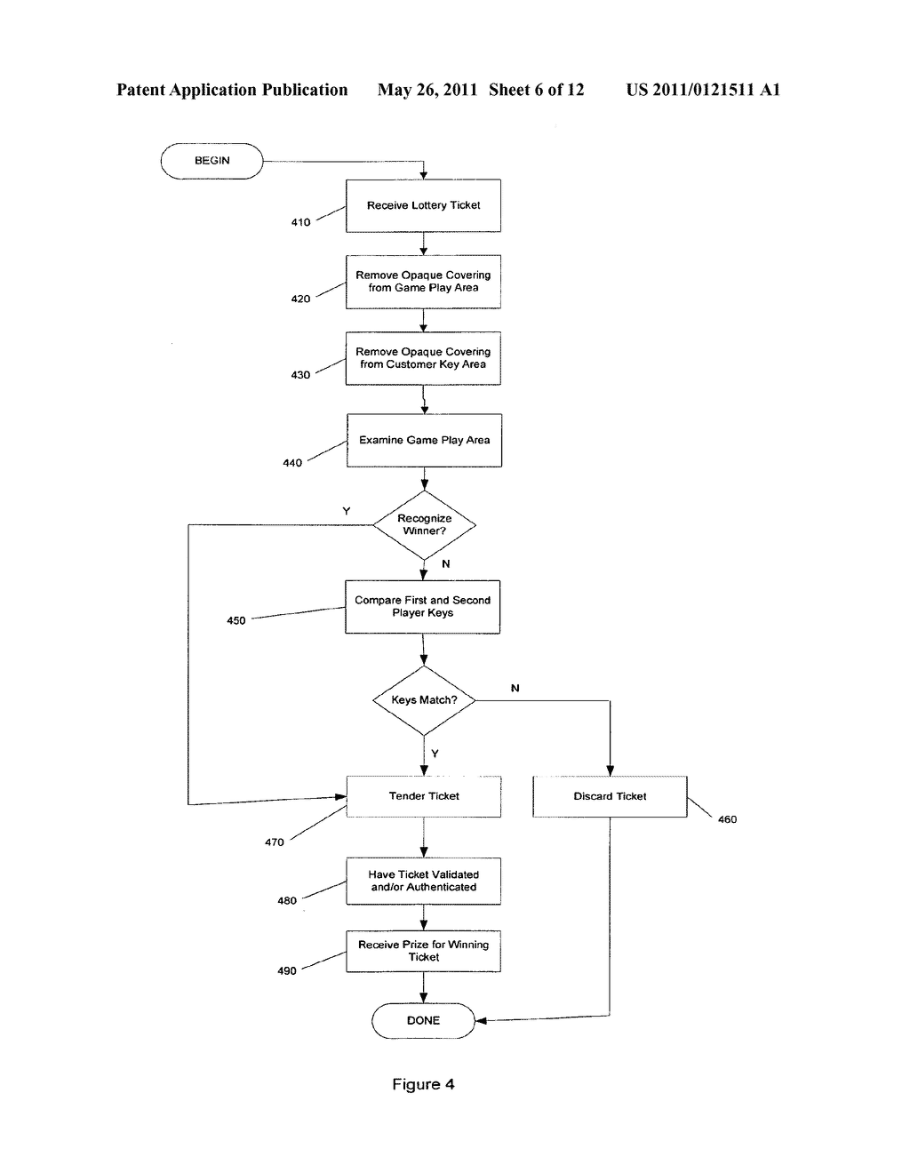 PLAYER KEY FOR AN INSTANT-WIN LOTTERY TICKET AND METHOD FOR VALIDATING SAME - diagram, schematic, and image 07