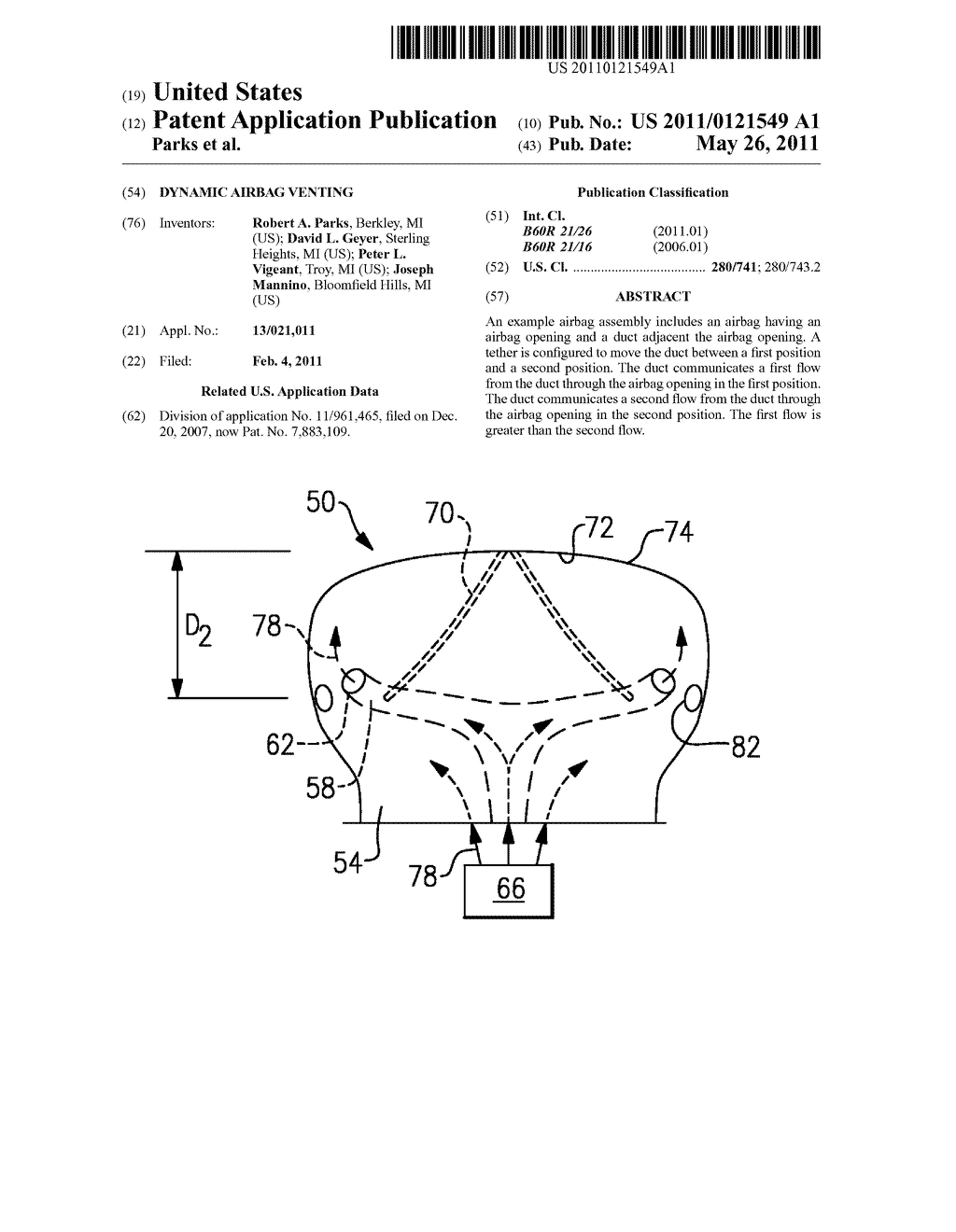 DYNAMIC AIRBAG VENTING - diagram, schematic, and image 01