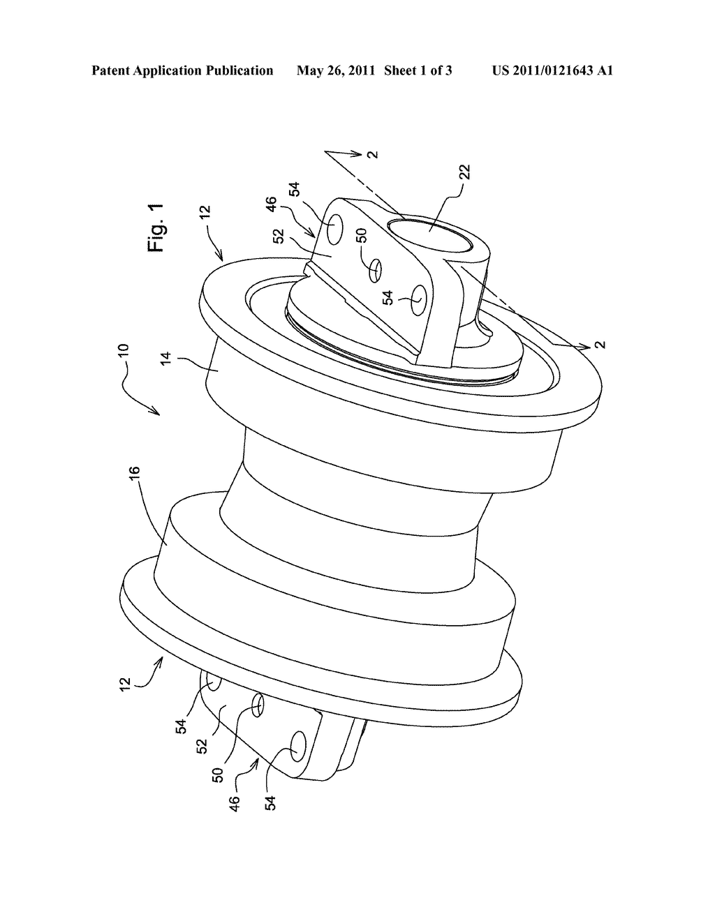 Crawler Track Roller With Internal Spherical Spacers - diagram, schematic, and image 02