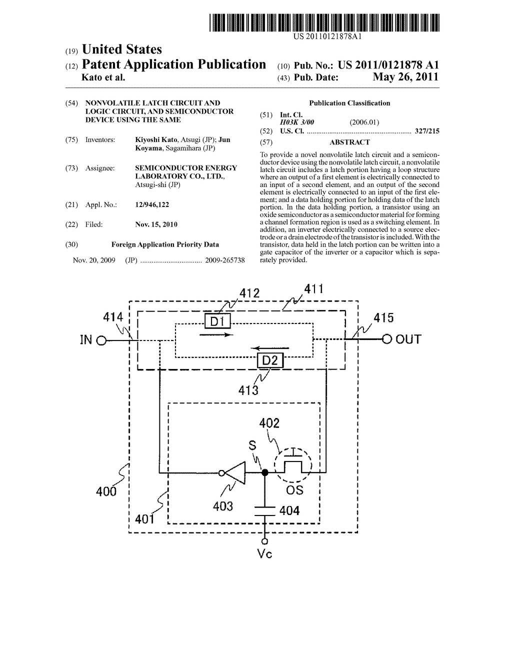 NONVOLATILE LATCH CIRCUIT AND LOGIC CIRCUIT, AND SEMICONDUCTOR DEVICE USING THE SAME - diagram, schematic, and image 01