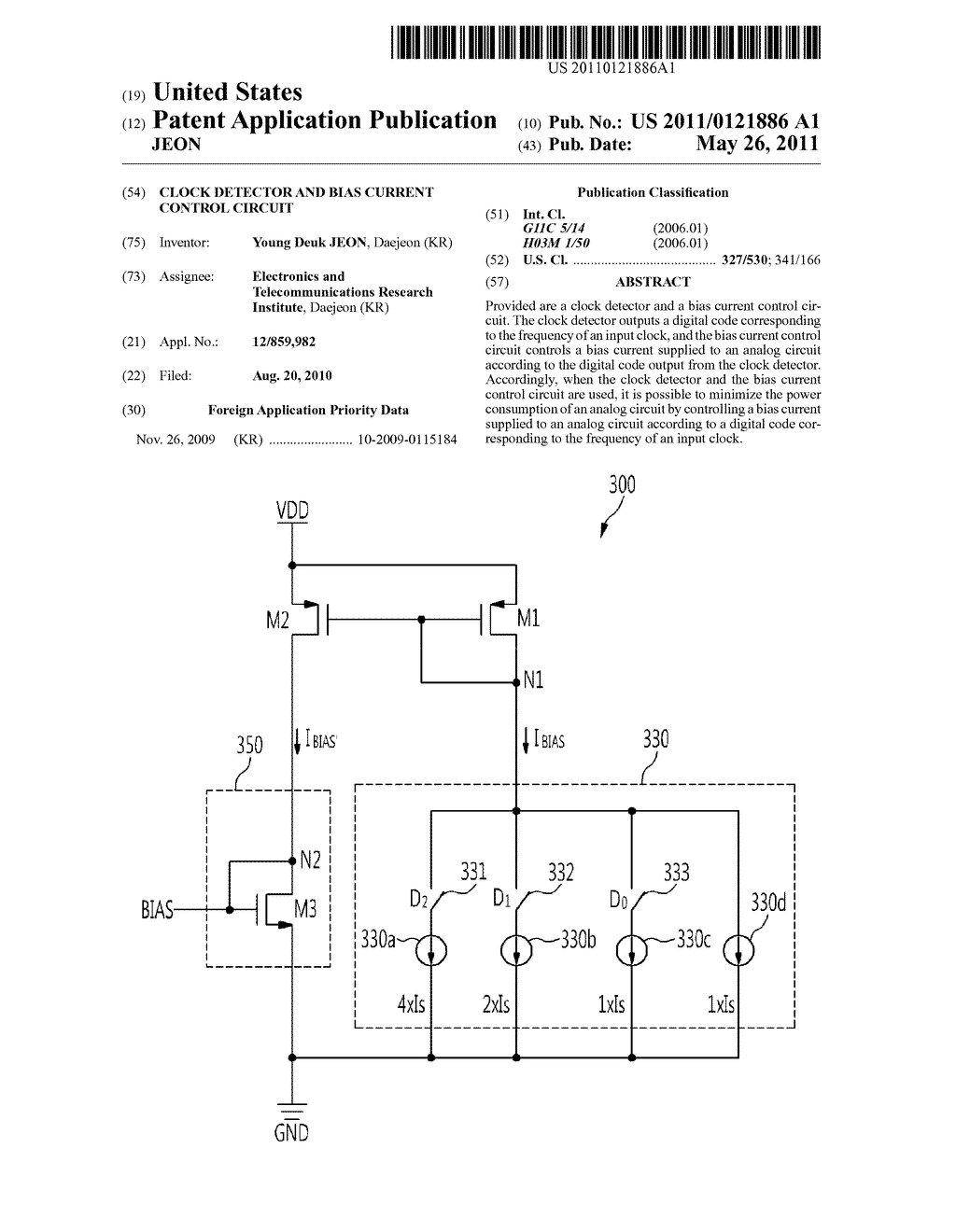 CLOCK DETECTOR AND BIAS CURRENT CONTROL CIRCUIT - diagram, schematic, and image 01