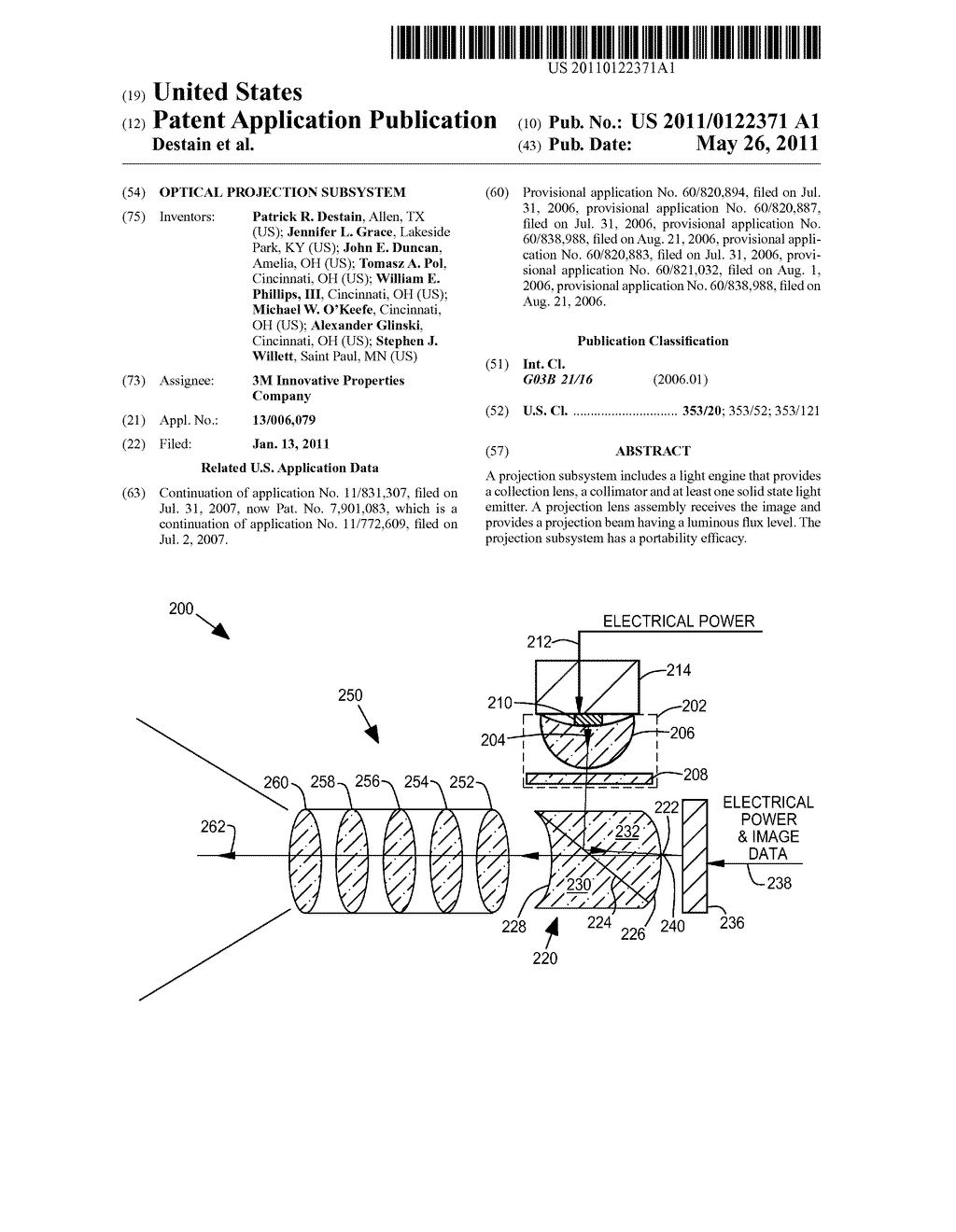 OPTICAL PROJECTION SUBSYSTEM - diagram, schematic, and image 01