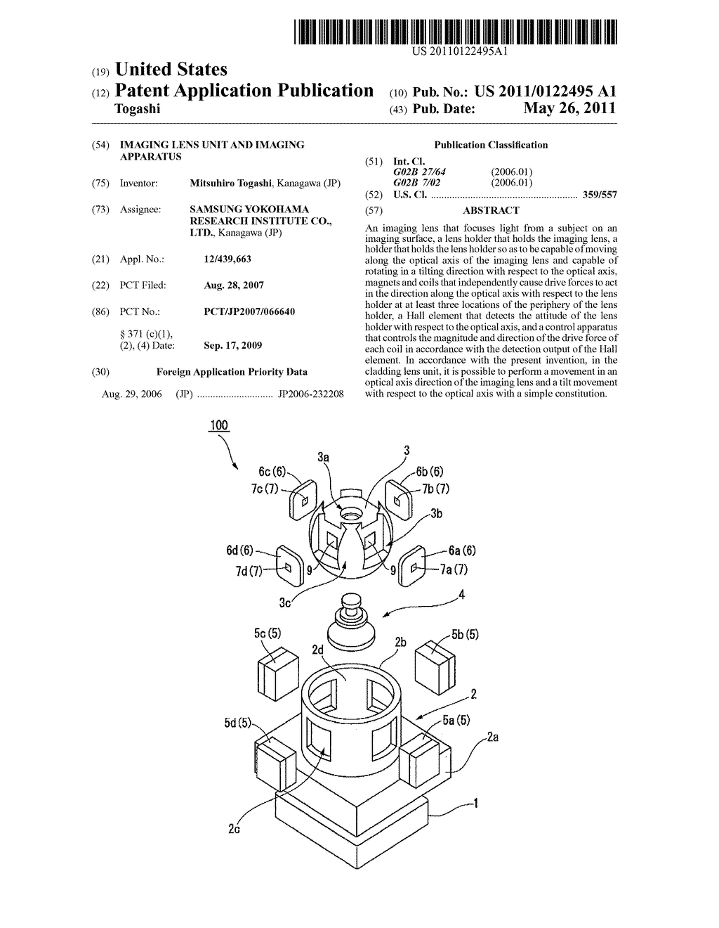 IMAGING LENS UNIT AND IMAGING APPARATUS - diagram, schematic, and image 01