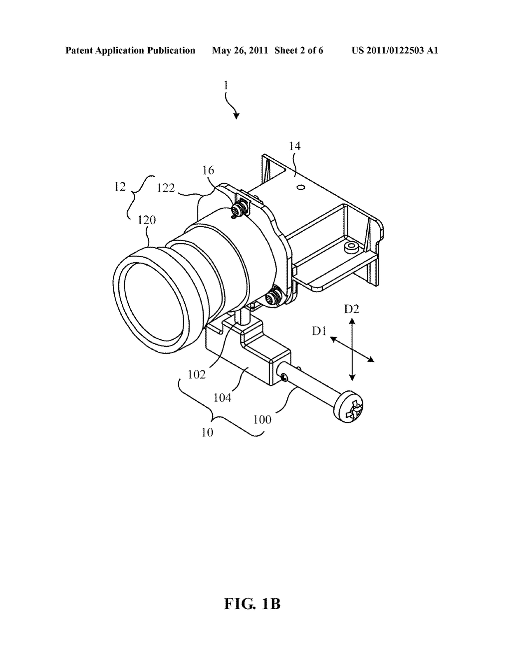 PROJECTING DEVICE AND LENS ADJUSTING MODULE THEREOF - diagram, schematic, and image 03