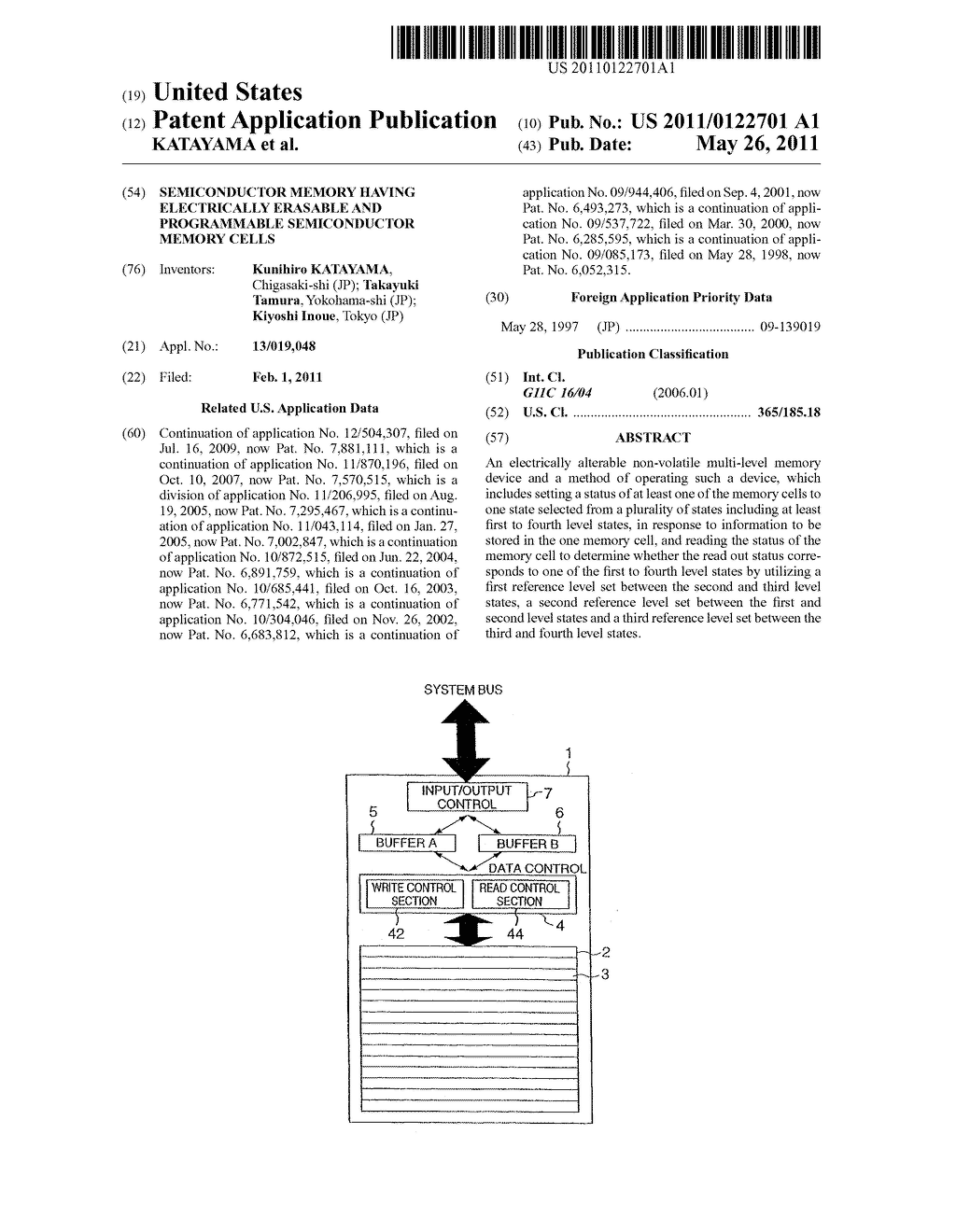 SEMICONDUCTOR MEMORY HAVING ELECTRICALLY ERASABLE AND PROGRAMMABLE SEMICONDUCTOR MEMORY CELLS - diagram, schematic, and image 01