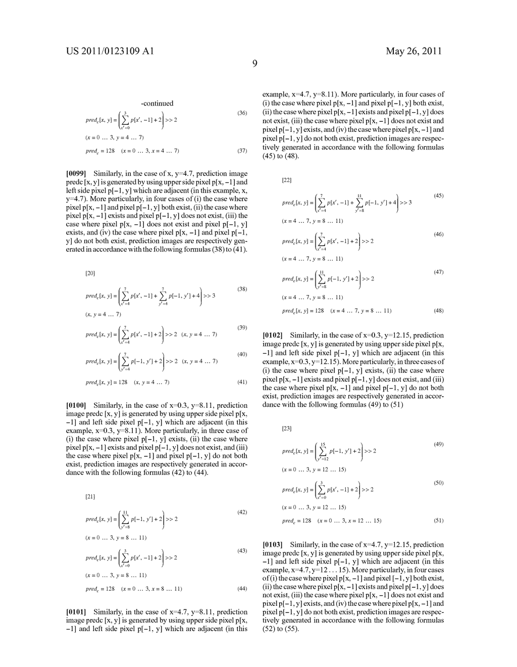 IMAGE ENCODING APPARATUS AND METHOD FOR HANDLING INTRA-IMAGE PREDICTIVE ENCODING WITH VARIOUS COLOR SPACES AND COLOR SIGNAL RESOLUTIONS - diagram, schematic, and image 22